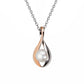 Jersey Pearl Rose Plated and Sterling Silver Camrose Pearl Necklace