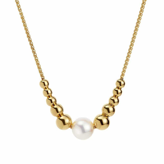 Jersey Pearl Coast Freshwater Cultured Pearl Yellow Gold Plated Necklace - Judith Hart Jewellers