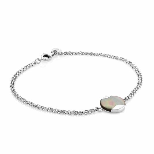 Jersey Pearl Sterling Silver Dune Grey South Sea Mother of Pearl Bracelet - Judith Hart Jewellers