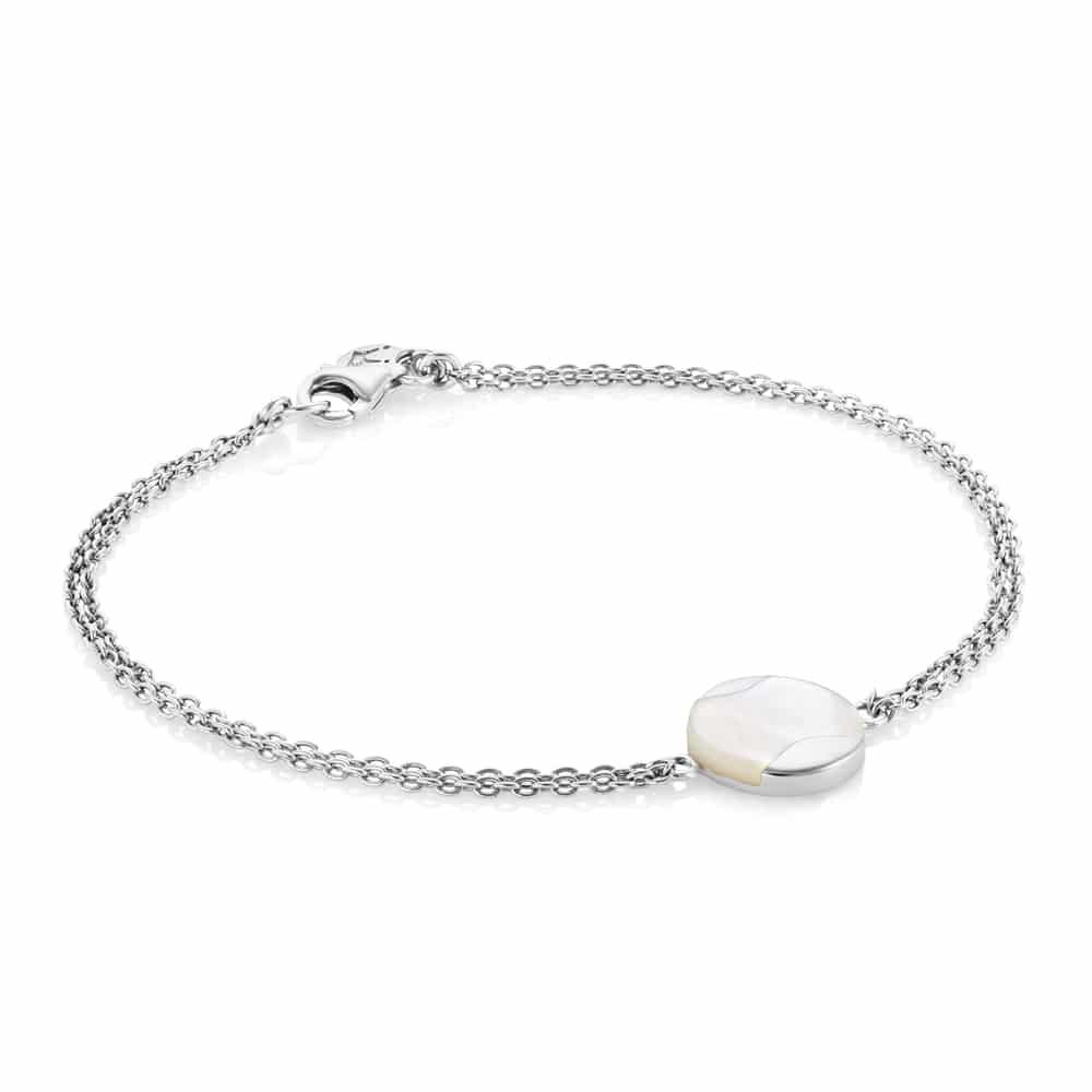 Jersey Pearl Sterling Silver Dune South Sea Mother of Pearl Bracelet - Judith Hart Jewellers