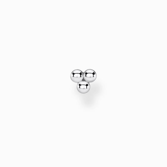 Thomas Sabo Sterling Silver Triple Ball Single Stud Earring H2140-001-21 - Judith Hart Jewellers
