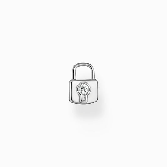 Thomas Sabo Sterling Silver Cubic Zirconia Padlock Single Stud Earring H2219-051-14 - Judith Hart Jewellers