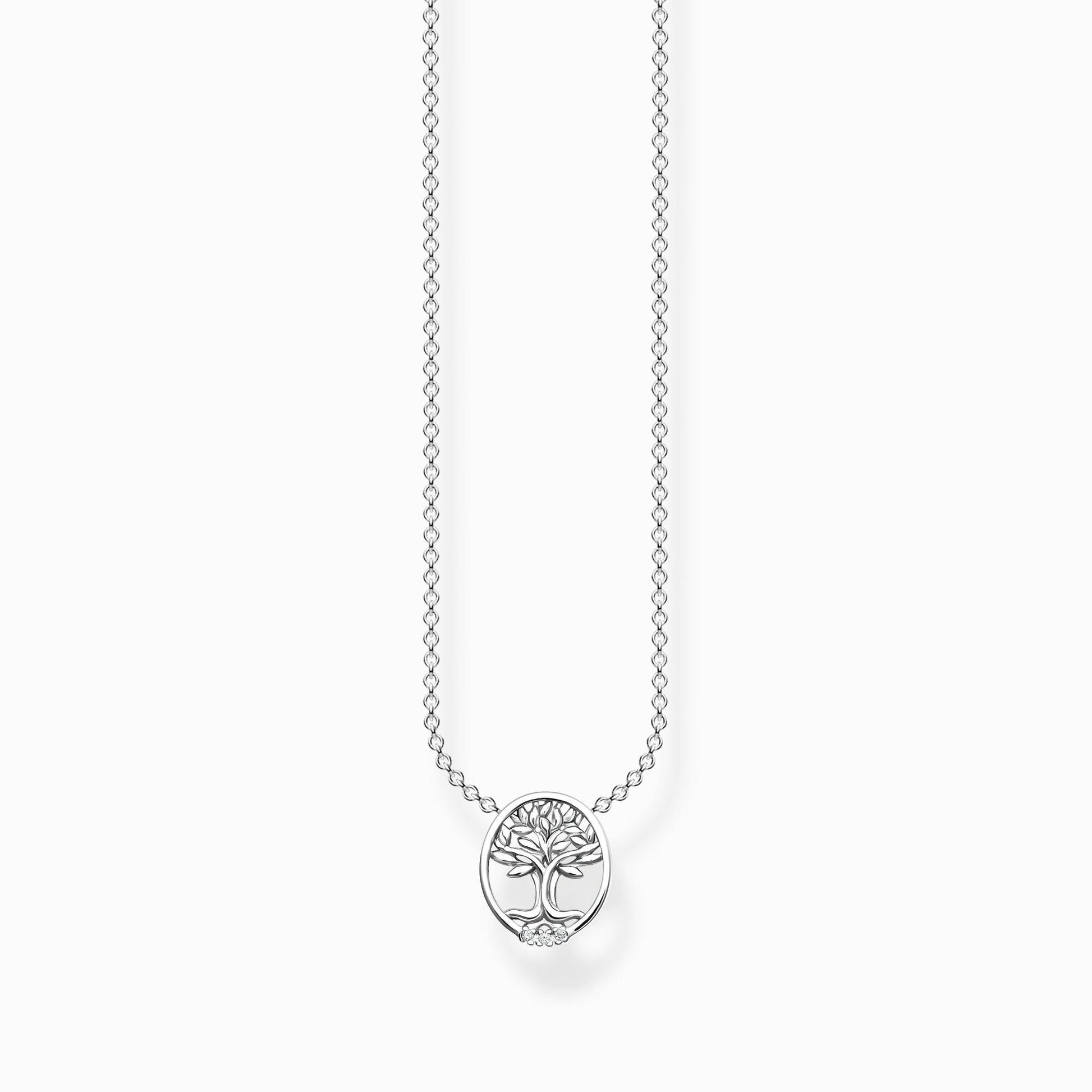 Thomas Sabo Sterling Silver Cubic Zirconia Tree of Life Necklace KE2126 - Judith Hart Jewellers