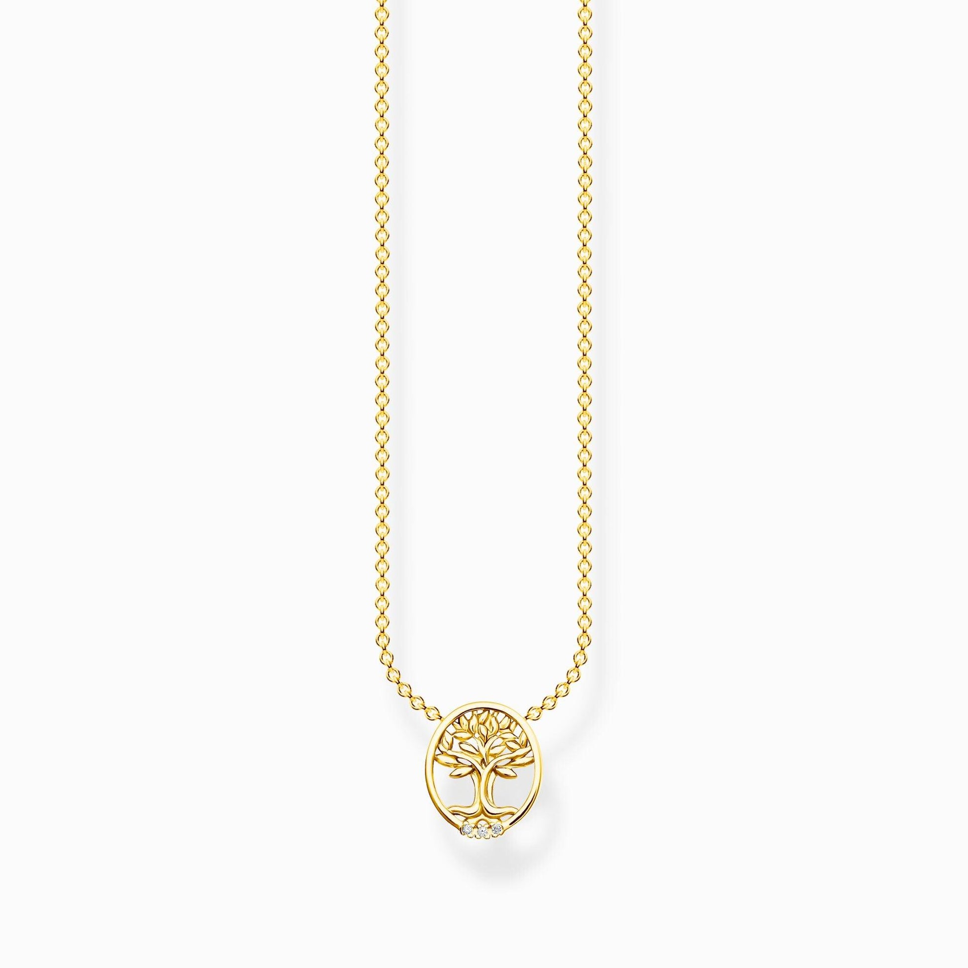 Thomas Sabo Yellow Gold-Plated Tree of Life Necklace KE2126 - Judith Hart Jewellers