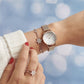 Olivia Burton Ice Queen Rose Tone Mesh Bracelet Watch with Snow Globe Dial OB16IQ03 - Judith Hart Jewellers