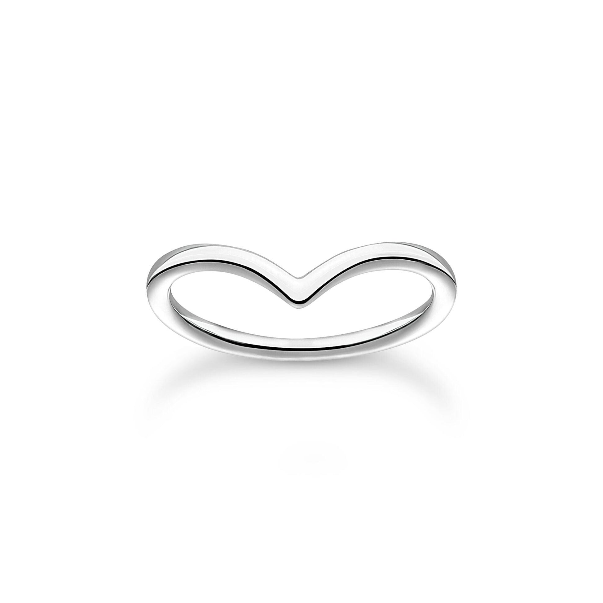 Thomas Sabo Sterling Silver Wishbone Ring TR2393-001-21 - Judith Hart Jewellers