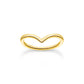 Thomas Sabo Yellow Gold Plated Wishbone Ring TR2393-413-39 - Judith Hart Jewellers