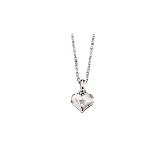 Little Star Bella Diamond Heart Necklace and Chain LSN0010 - Judith Hart Jewellers