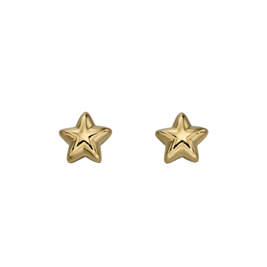 Little Star Sophie Yellow Plated Star Studs LSE0154 - Judith Hart Jewellers