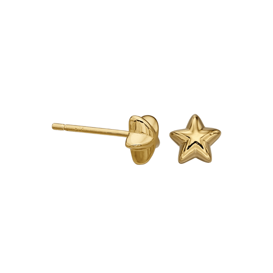 Little Star Sophie Yellow Plated Star Studs LSE0154 - Judith Hart Jewellers