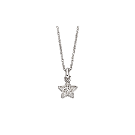 Little Star Sirena Full Diamond Set Star Pendant and Chain LSN0105 - Judith Hart Jewellers