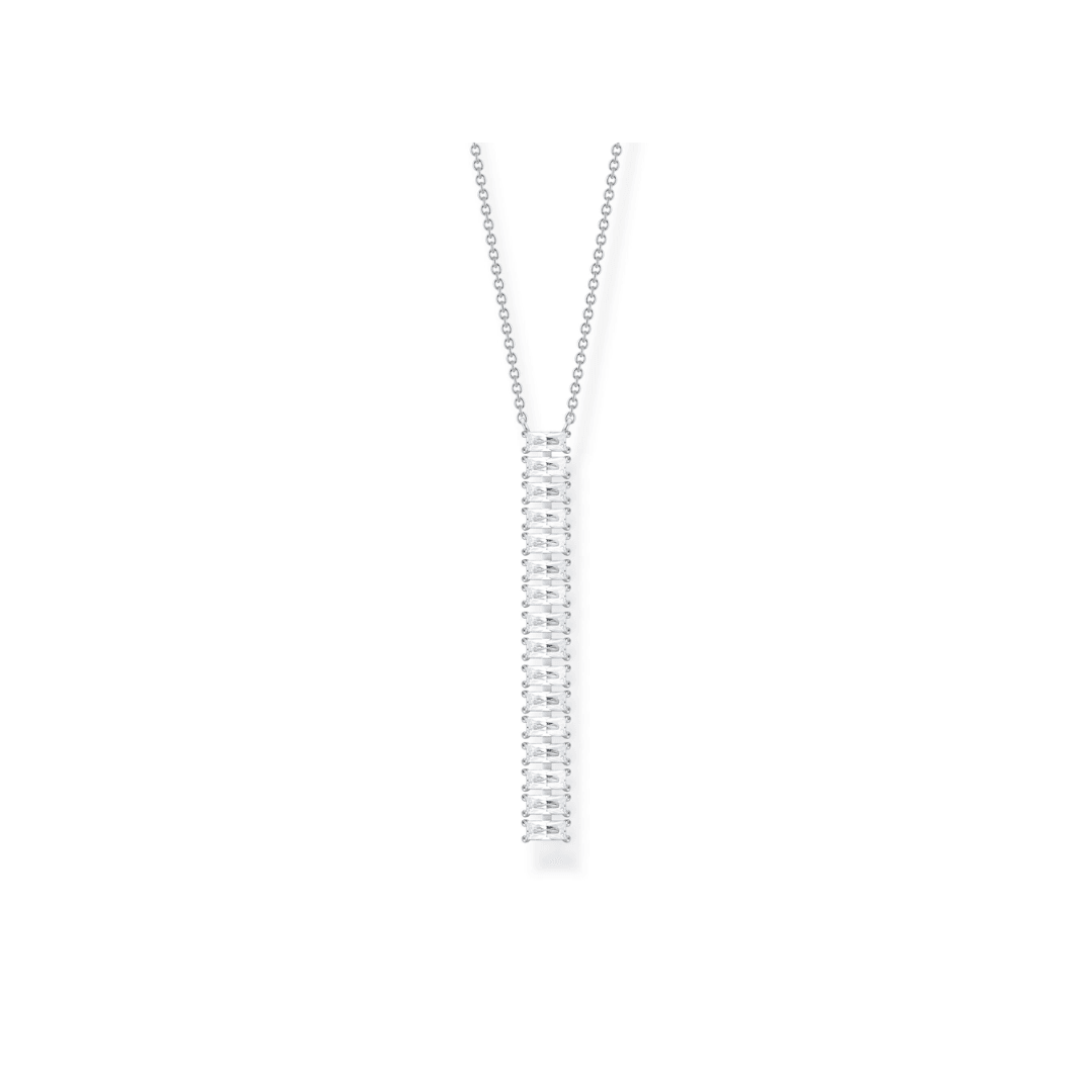 Thomas Sabo Sterling Silver Cubic Zirconia Bar Pendant and Chain KE2117-051-14 - Judith Hart Jewellers