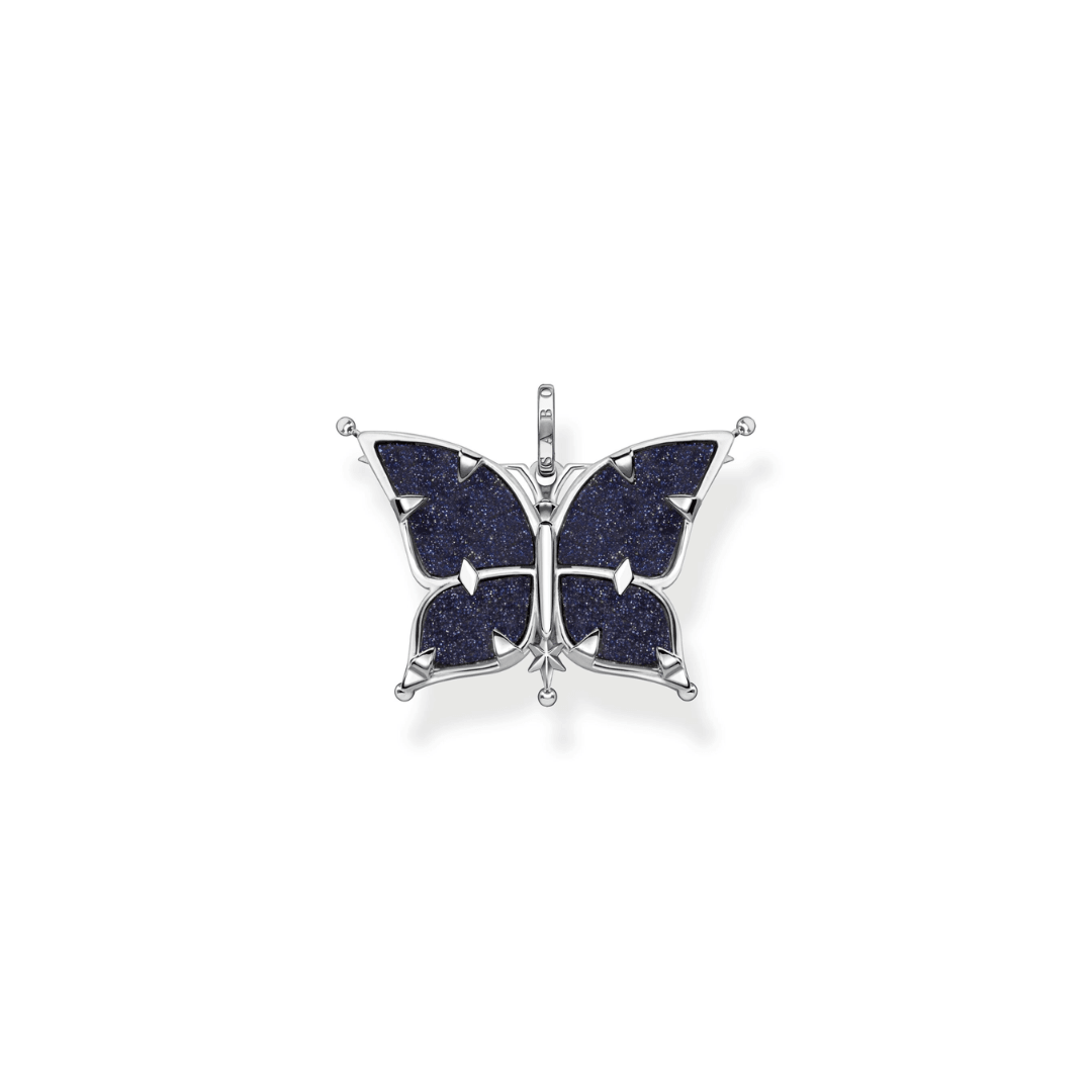 Thomas Sabo Sterling Silver Cubic Zirconia Moon and Stars Butterfly Pendant PE929-945-7 - Judith Hart Jewellers