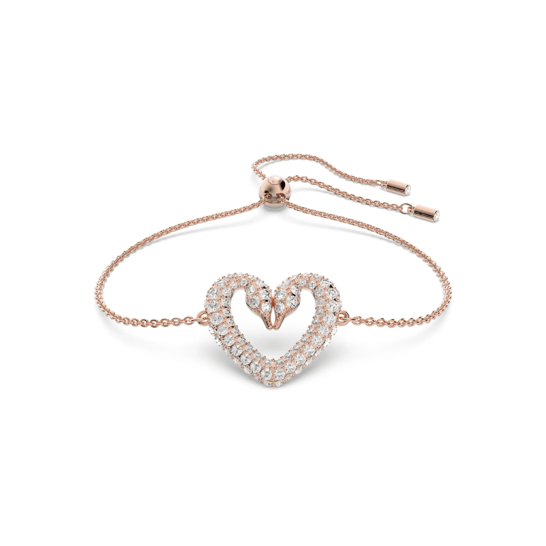 Swarovski Rose Gold Plated Una Heart Bracelet - Judith Hart Jewellers