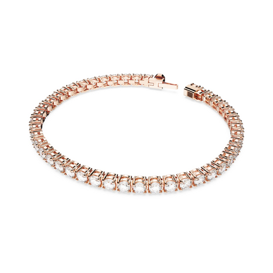 Swarovski Rose Gold Tone Tennis Matrix Bracelet 5657659