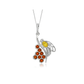 Sterling Silver Amber Bee Pendant and Chain - Judith Hart Jewellers