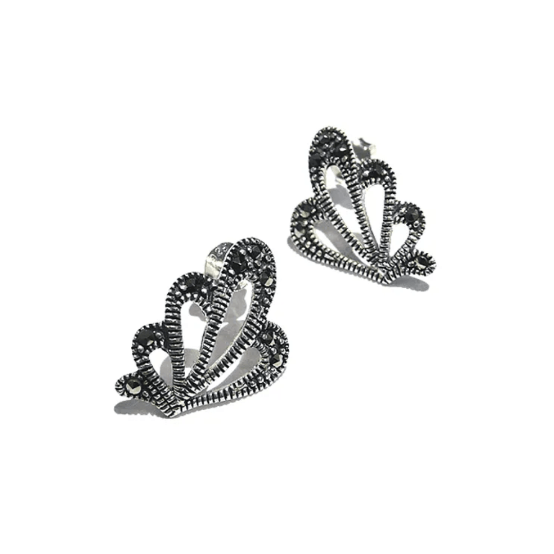 Sterling Silver Marcasite Earrings - Judith Hart Jewellers
