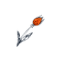 Sterling Silver Amber Tulip Brooch - Judith Hart Jewellers