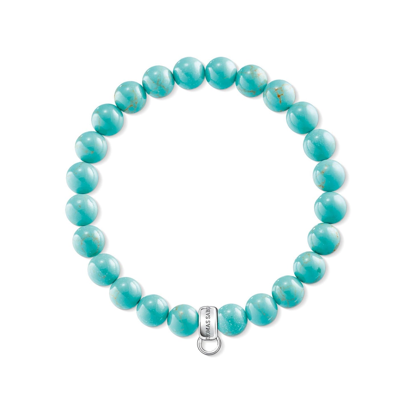 Thomas Sabo Sterling Silver and Imitated Turquoise Beaded Bracelet - Judith Hart Jewellers