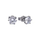 Diamonfire Silver 6 Claw 2ct Total Weight Cubic Zirconia Stud Earring E5581 - Judith Hart Jewellers
