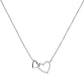 Diamonfire Double Linked Heart Necklace N4249 - Judith Hart Jewellers