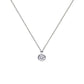 Diamonfire Silver Bezel Set 2ct Cubic Zirconia Pendant and Chain P4645