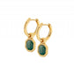 Hot Diamonds x Jac Jossa Revive Malachite Drop Earrings DE676 - Judith Hart Jewellers