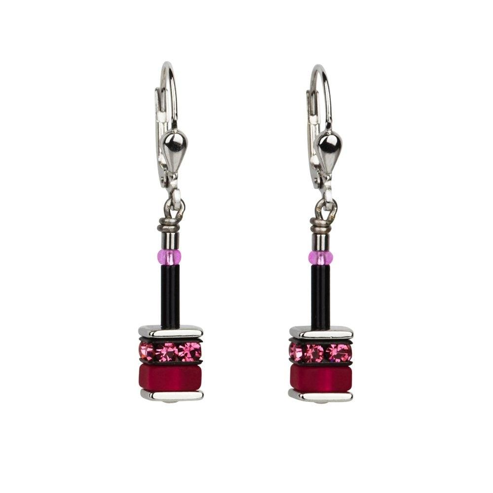 Coeur De Lion Geocube Pink Drop Earrings - Judith Hart Jewellers