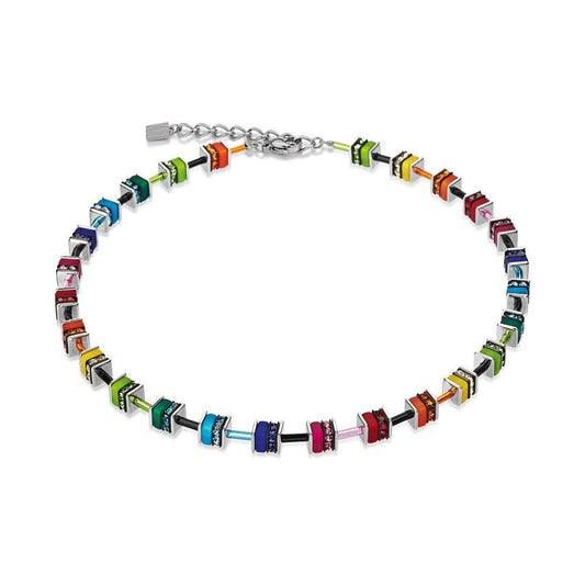 Coeur De Lion Geocube Bright Multi Rainbow Necklet - Judith Hart Jewellers