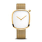 Bering Gents Pebble Watch with Yellow Mesh Bracelet and Yellow Tone Case 18034-334 - Judith Hart Jewellers
