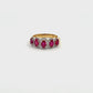 18ct Yellow Gold Ruby and Diamond Cluster Ring