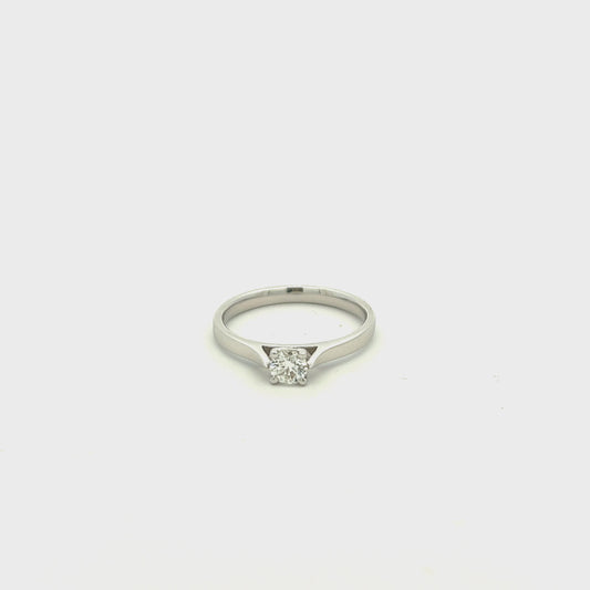 18ct White Gold 0.30ct Brilliant Cut Diamond Ring
