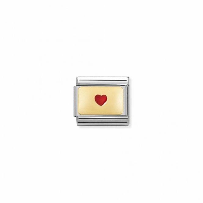 Nomination Small Red Heart Gold 030284/50 - Judith Hart Jewellers