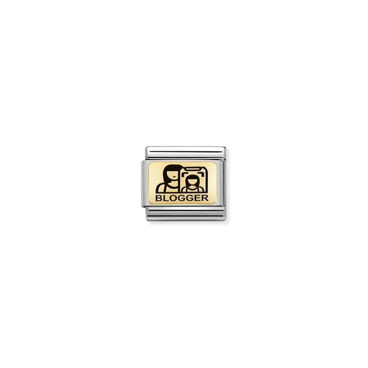 Nomination Classic Gold Blogger Charm 030166/08