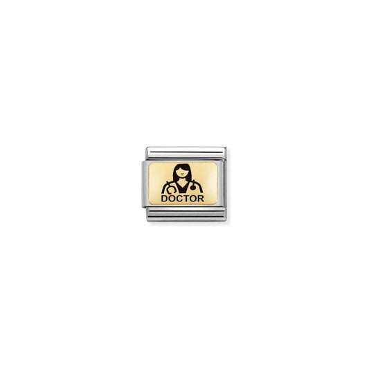 Nomination Classic Gold Female Doctor Charm 030166/15