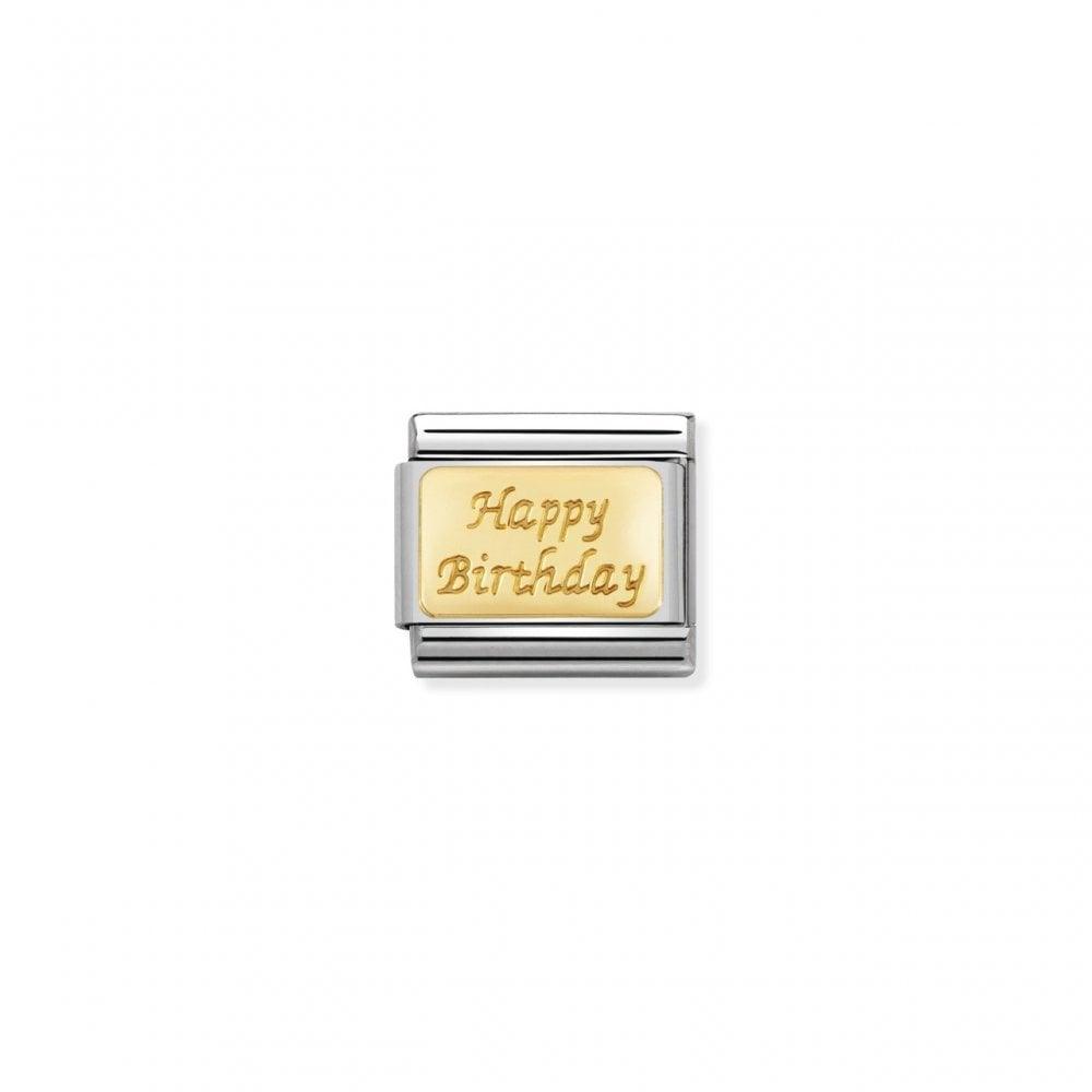 Nomination Classic Gold Happy Birthday 030121/09 - Judith Hart Jewellers