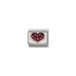 Nomination Rose Raised Red Cz Heart 430311/01 - Judith Hart Jewellers