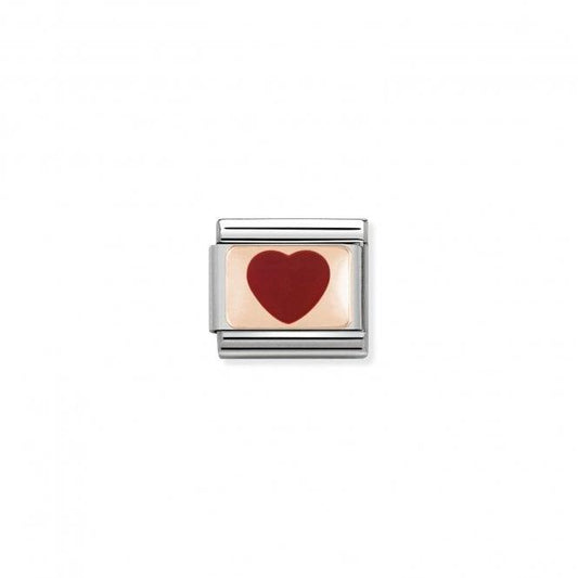 Nomination Rose Red Enamel Heart 430201/14 - Judith Hart Jewellers