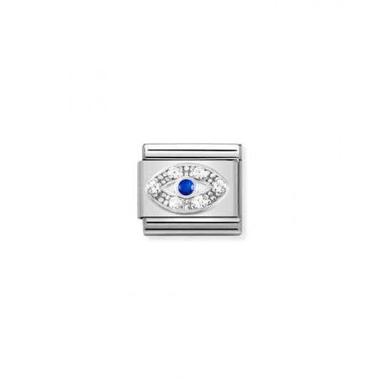 Nomination White Blue Cz Eye 330304/43 - Judith Hart Jewellers