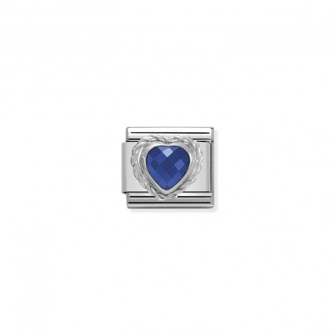 Nomination Dark Blue Facet Heart 330603/007 - Judith Hart Jewellers