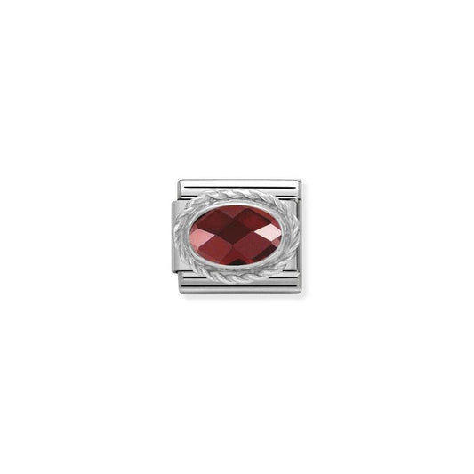 Nomination Classic Red Oval Facet 330604/005 - Judith Hart Jewellers