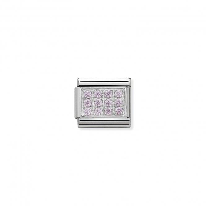 Nomination Pink Cz Pave Plate 330307/06 - Judith Hart Jewellers