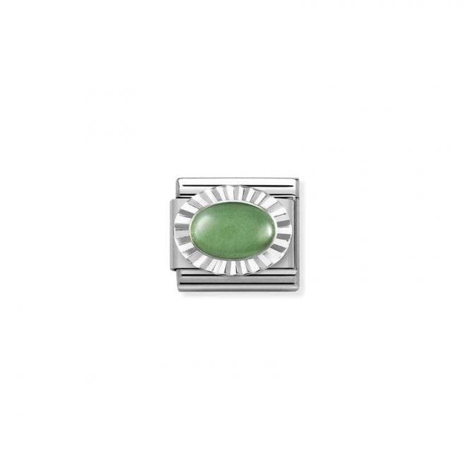 Nomination Oval Green Aventurine 330507/23 - Judith Hart Jewellers