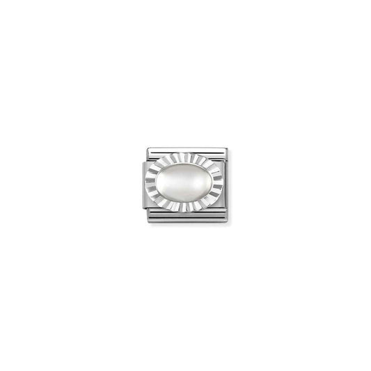 Nomination Classic Silver Oval Moonstone Charm330507/17