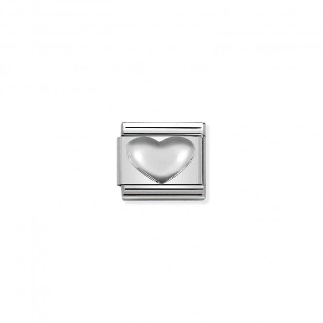 Nomination Plain Raised Heart 330106/01 - Judith Hart Jewellers