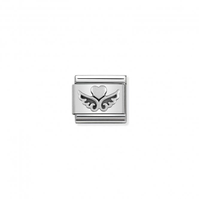 Nomination Oxidised Heart Wings 330101/13 - Judith Hart Jewellers