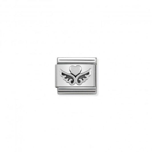 Nomination Oxidised Heart Wings 330101/13 - Judith Hart Jewellers