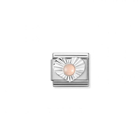 Nomination Heart Pink Opal 330508/10 - Judith Hart Jewellers