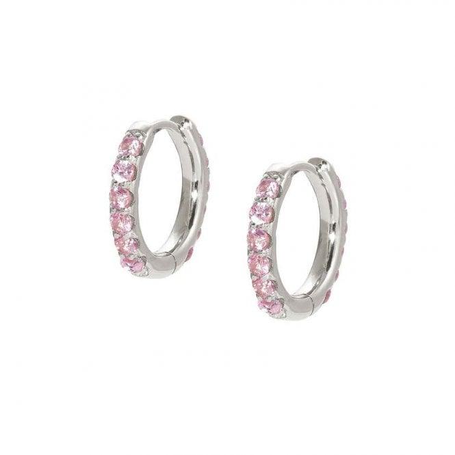 Nomination Lovelight Silver and Circle Pink CZ Earrings 149709/017 - Judith Hart Jewellers