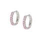 Nomination Lovelight Silver and Circle Pink CZ Earrings 149709/017 - Judith Hart Jewellers